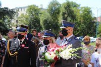 Złożenie kwiatów pod Pomnikiem Niepodległości na Święto Wojska Polskiego