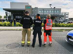 Zabezpieczenie rockmay festival, na zdjęciu straż, policja o ratownik medyczny.