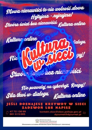 Plakat &quot;Kultura w sieci&quot;.