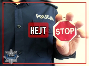 Grafika z napisem &quot;Hejt stop!&quot;