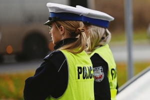 Policjantki ruchu drogowego.