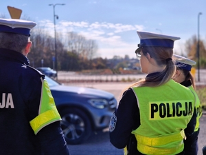 Policjanci ruchu drogowego.