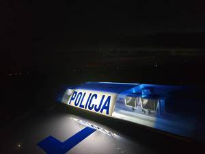 Policyjna lampa sygnalizacyjna.