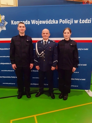 Policjanci z p.o. I Zastępcy Komendanta Miejskiego Policji w Skierniewicach.