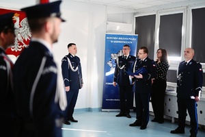 Komendant Miejski Policji w Skierniewicach wraz z I Zastępcą Komendanta Miejskiego Policji w Skierniewicach.