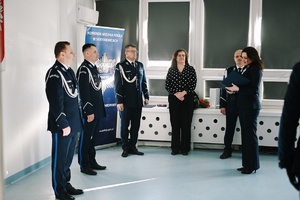 Dyrektor Sanepidu podczas przemówienia.