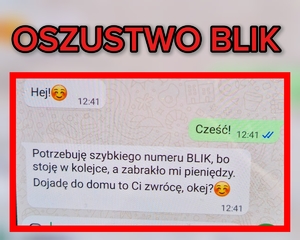 Screen rozmowy, jako przykład oszustwa.