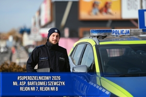 Dzielnicowy w rejonie służbowym.