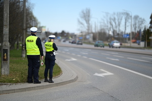Policjanci ruchu drogowego.