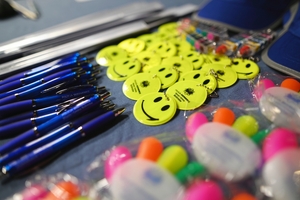 Gadżety dla uczestników.