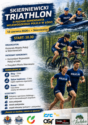 Plakat triathlonu.