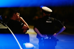 Policjanci biorący udział w zabezpieczeniu.