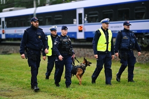 Policjanci wraz ze Strażą Ochrony Kolei.