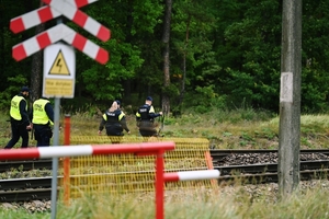 Policjanci wraz ze Strażą Ochrony Kolei.